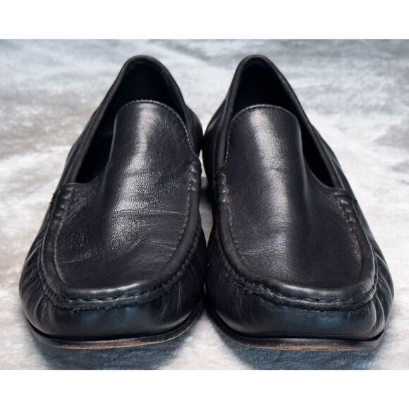 Cole Haan Black Leather Moccasin Slip On Loafers Mens Size 10 - Picture 2 of 15